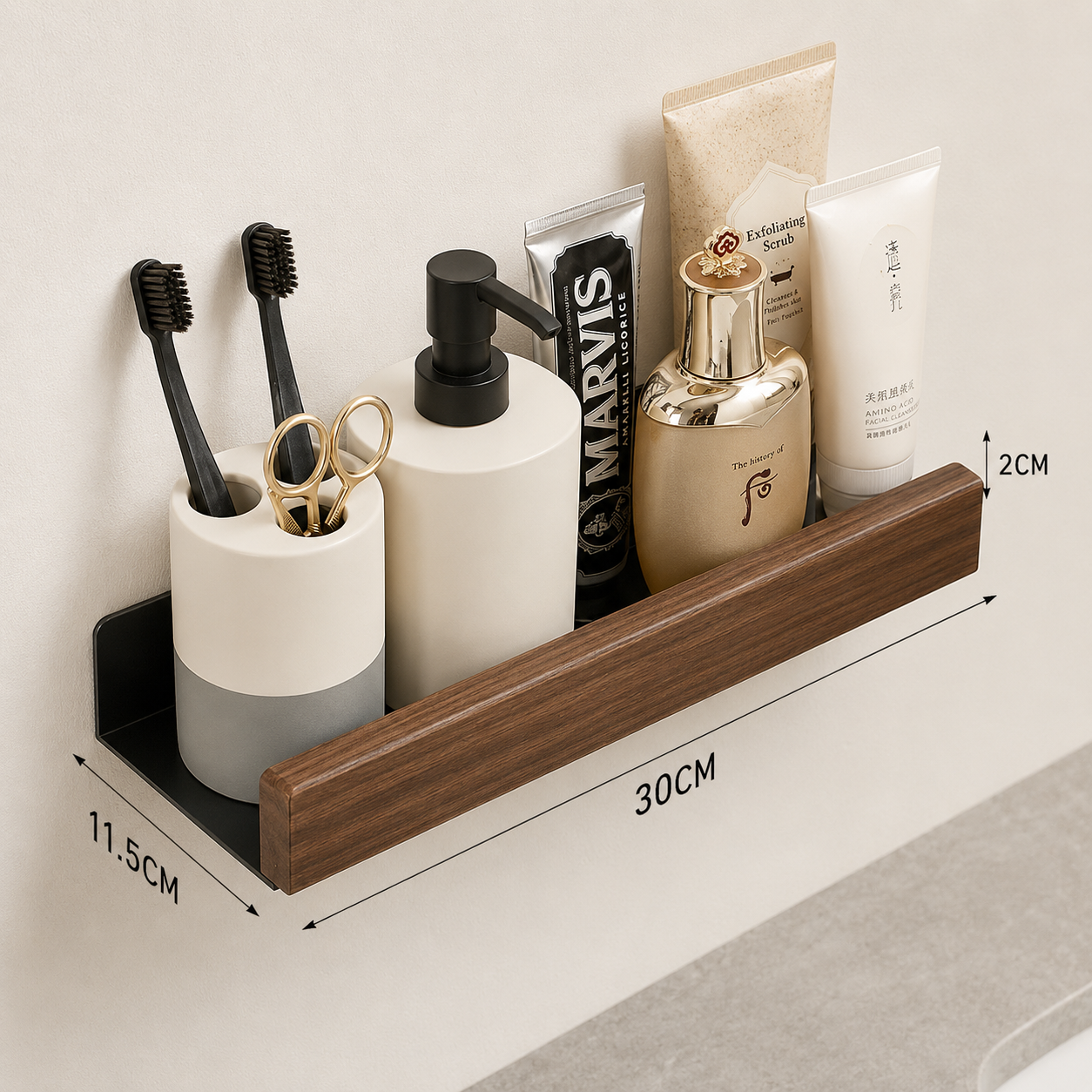 Wooden Bathroom Shelves – Space-Saving Storage