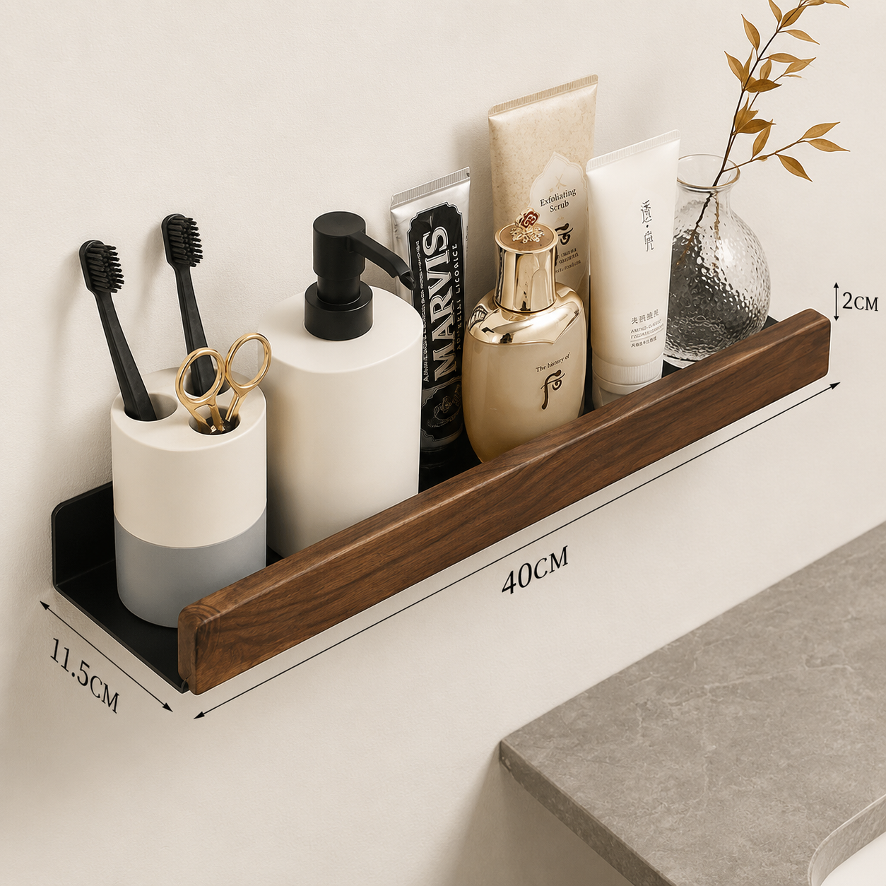 Wooden Bathroom Shelves – Space-Saving Storage