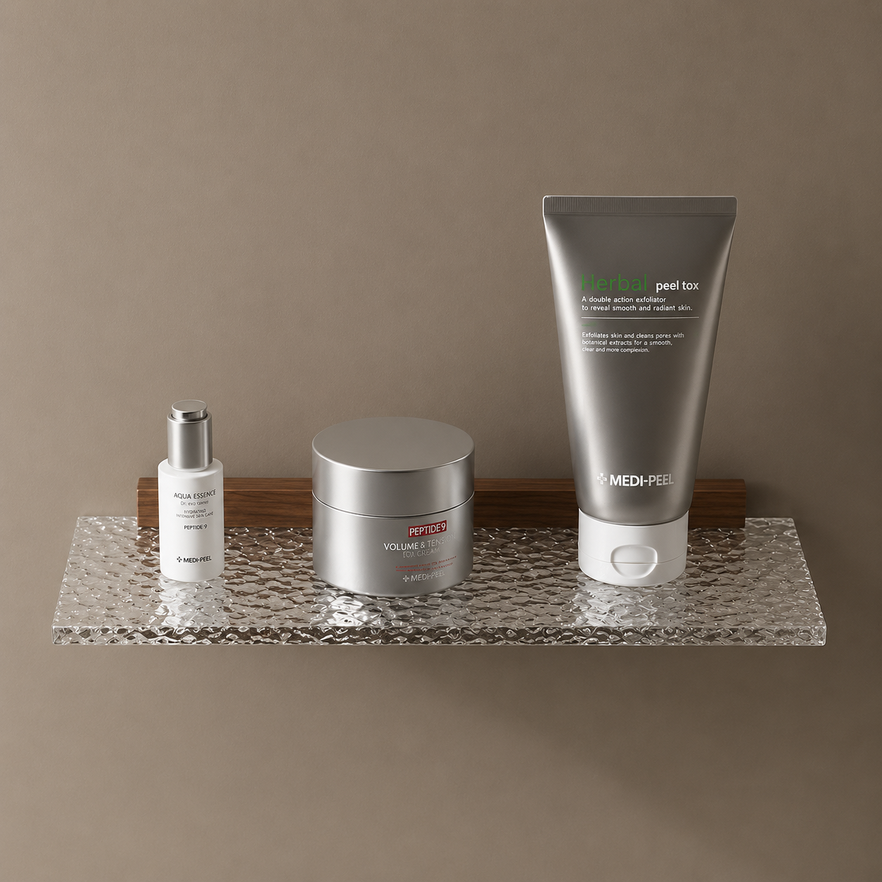 Wall Shelf Walnut Finish – Bathroom Storage Organizer