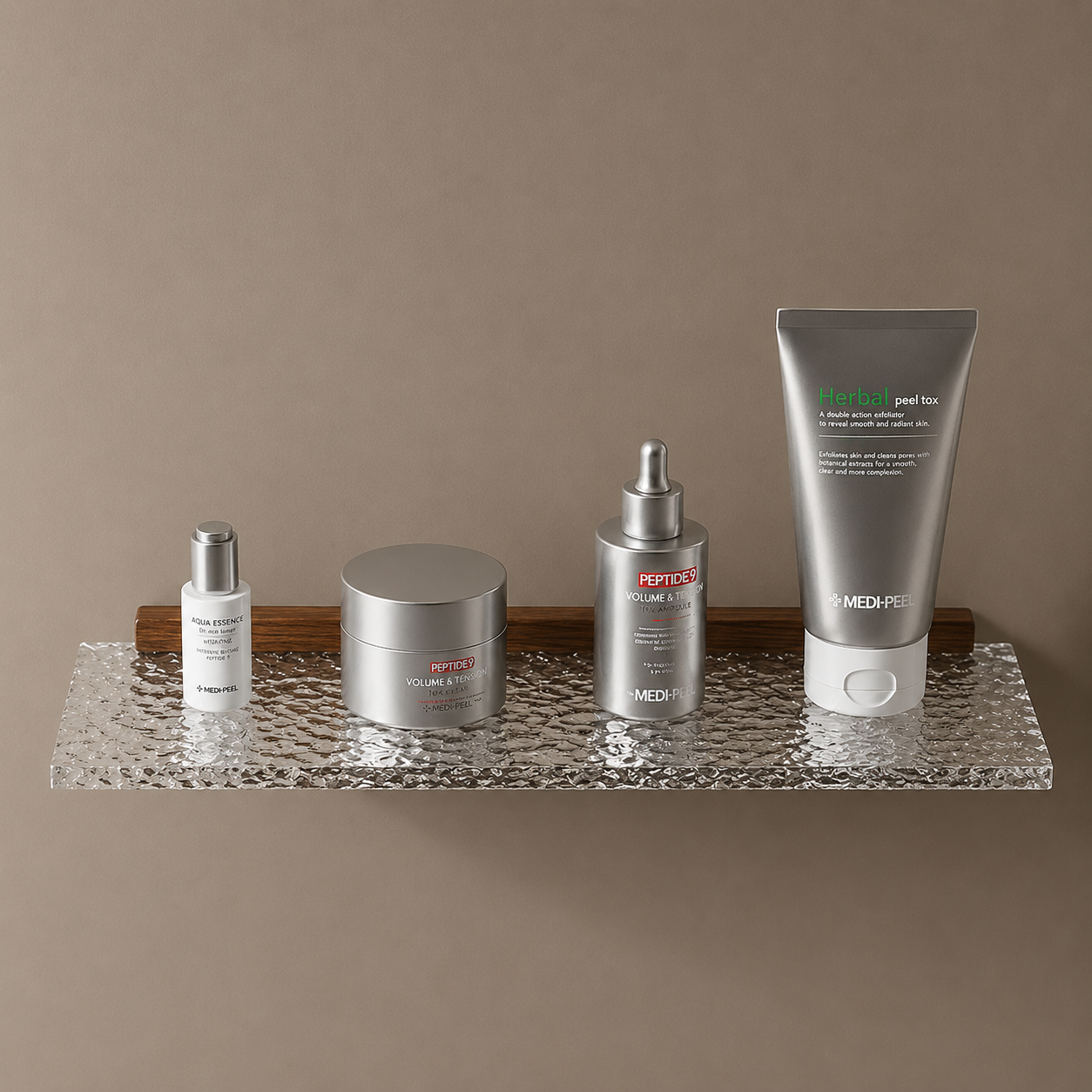 Wall Shelf Walnut Finish – Bathroom Storage Organizer