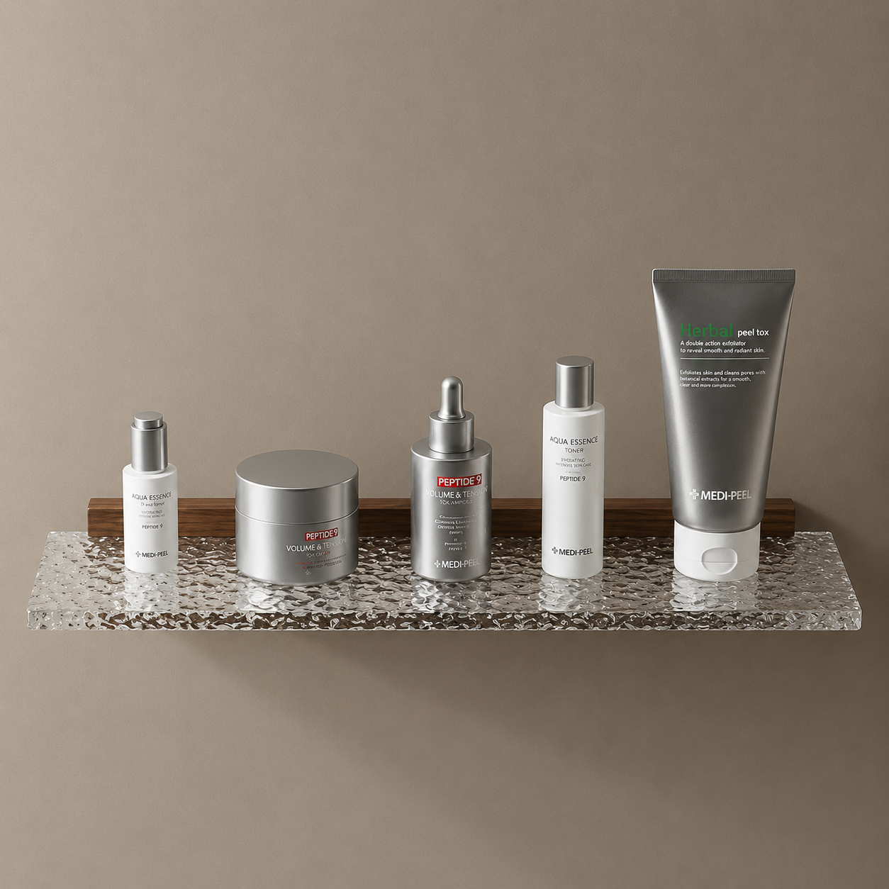 Wall Shelf Walnut Finish – Bathroom Storage Organizer