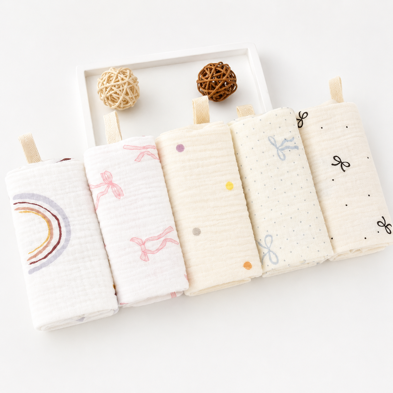 Baby Cotton Washcloths Set of 5