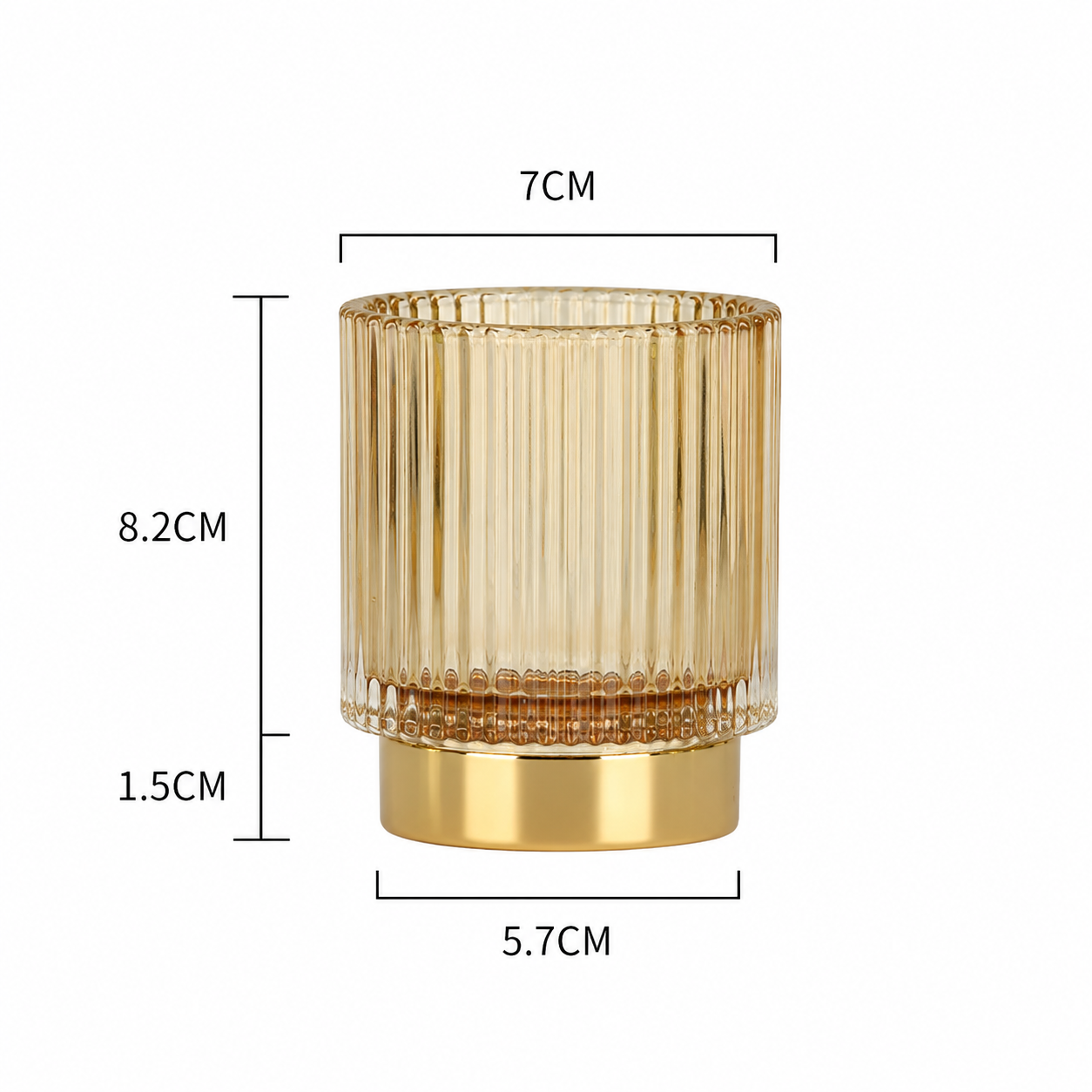 Glass Makeup Brush Holder Container