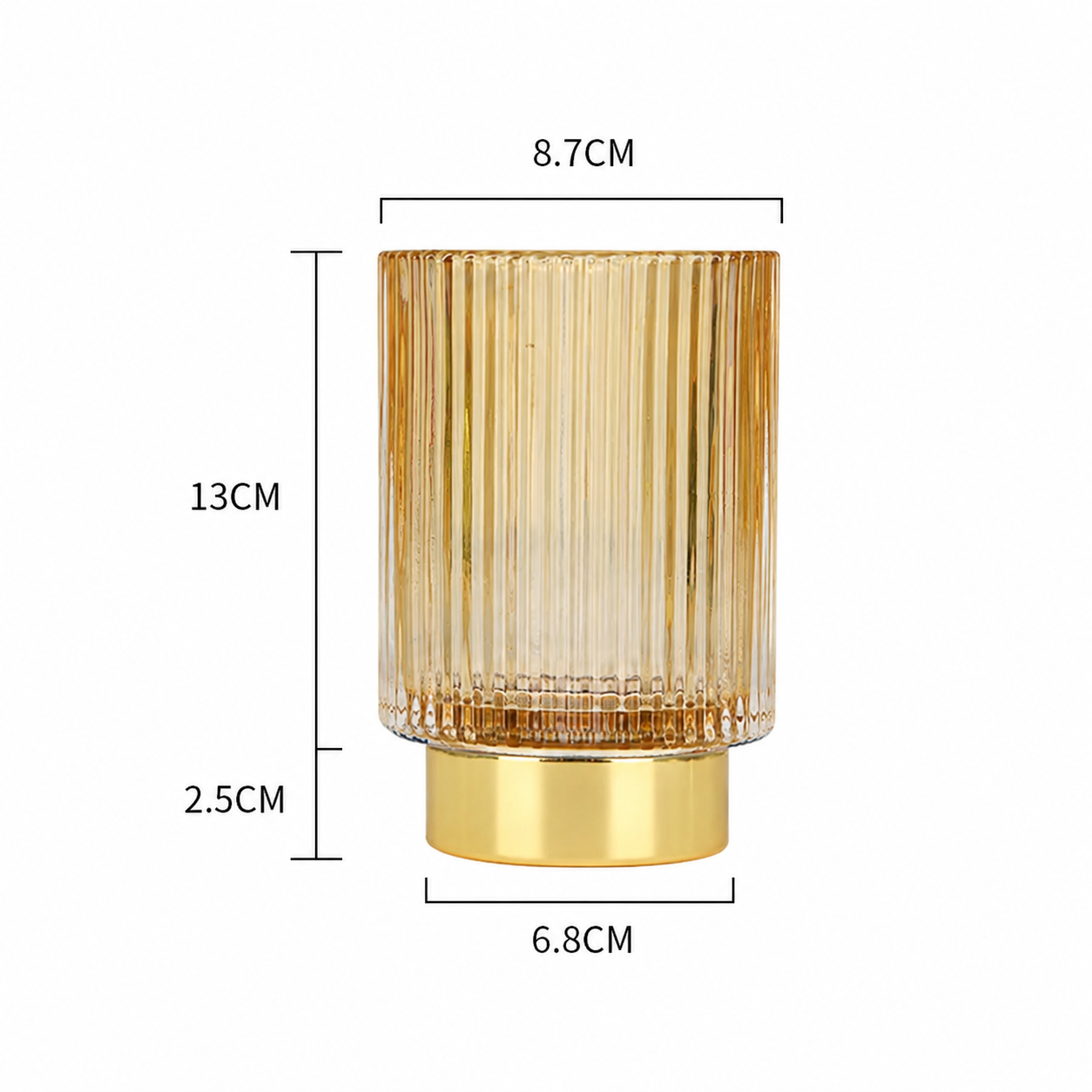 Glass Makeup Brush Holder Container