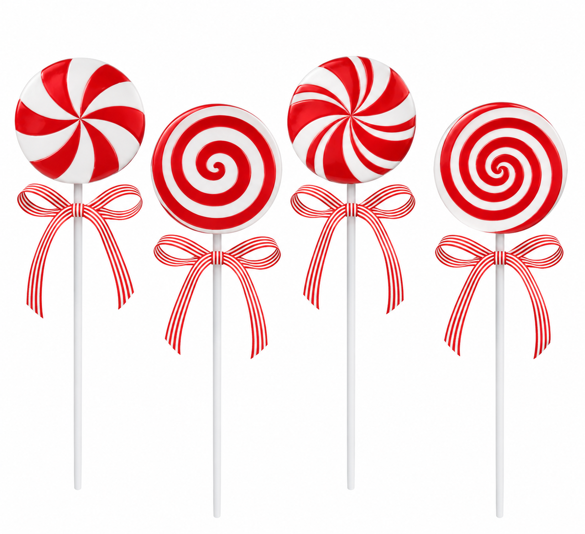 Christmas Peppermint Tree Picks – Set of 12