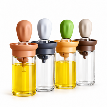 Glass Oil Dispenser with Basting Brush 180ml