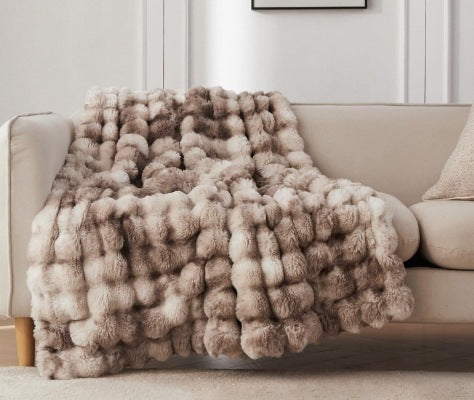 Cozy Faux Fur Throw Blanket