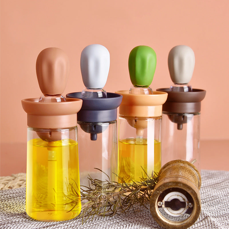 Glass Oil Dispenser with Basting Brush 180ml