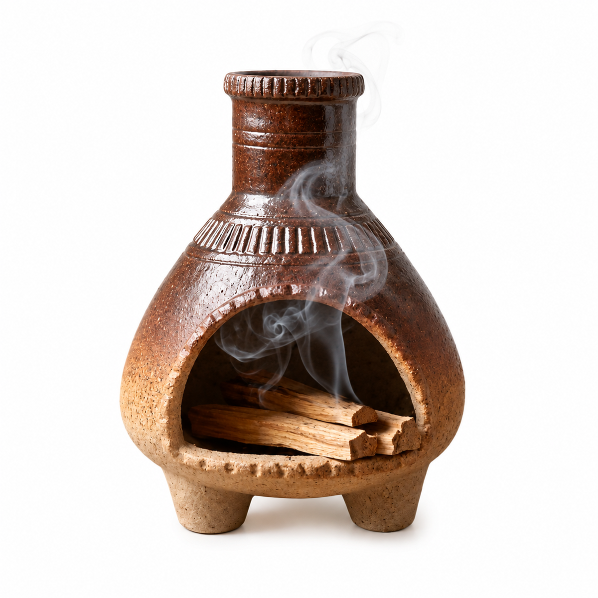 Incense Burner - Rustic Ceramic Chimney Design
