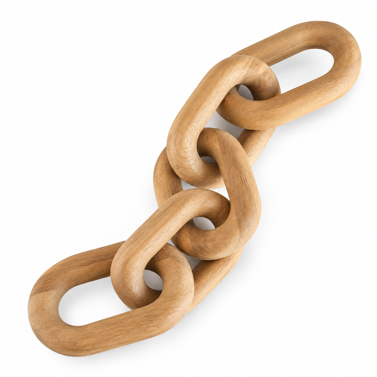 Natural Wood Chain Link Decor