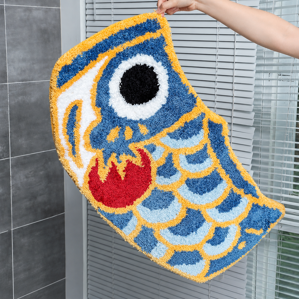 Japanese Koi Fish Bath Mat