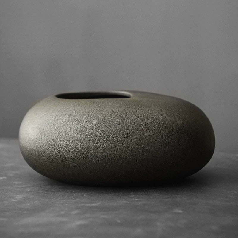 Japanese Stoneware Zen Vase