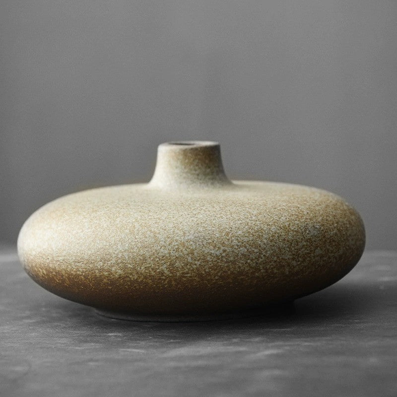 Japanese Stoneware Zen Vase