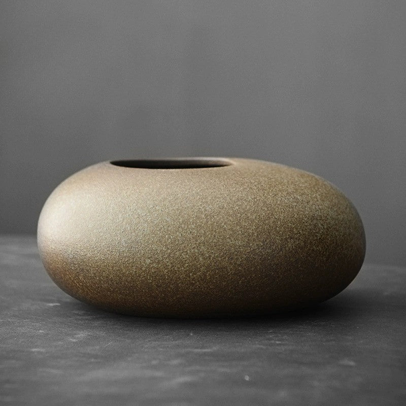 Japanese Stoneware Zen Vase
