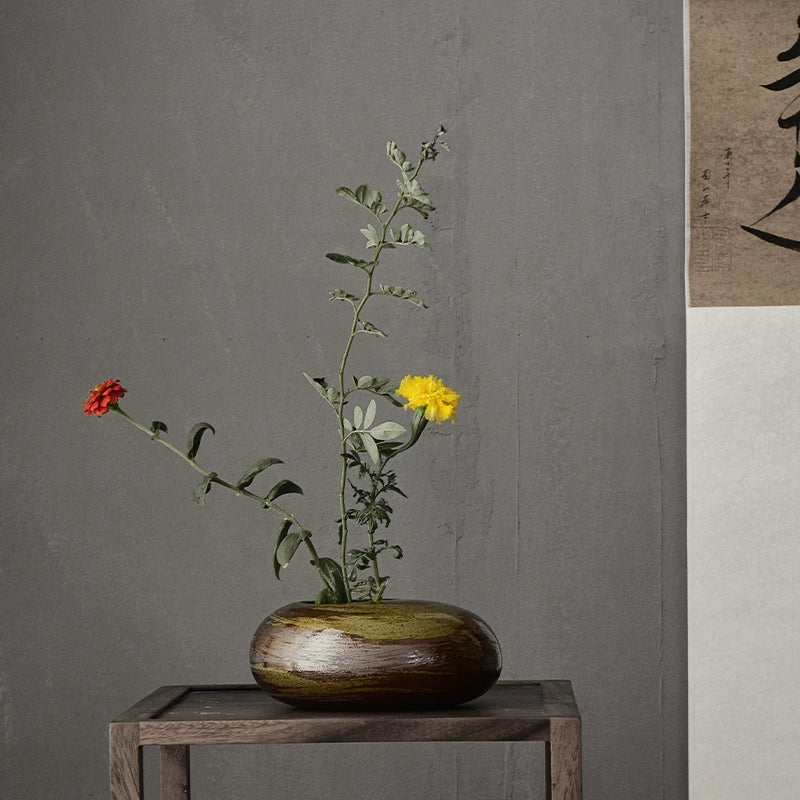 Japanese Stoneware Zen Vase