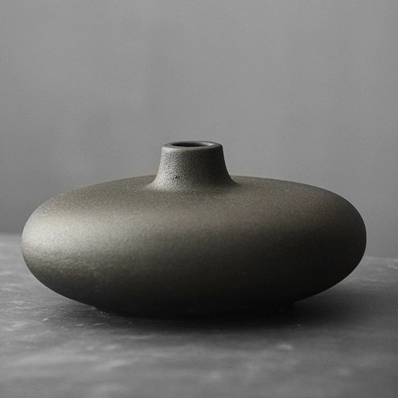 Japanese Stoneware Zen Vase