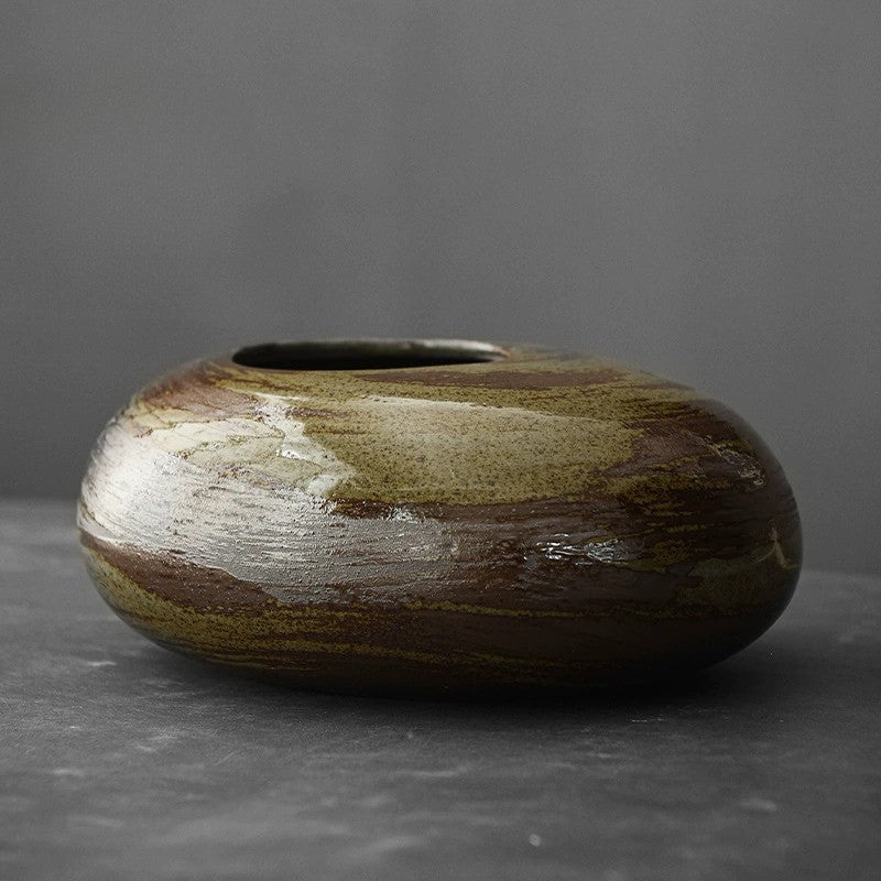 Japanese Stoneware Zen Vase