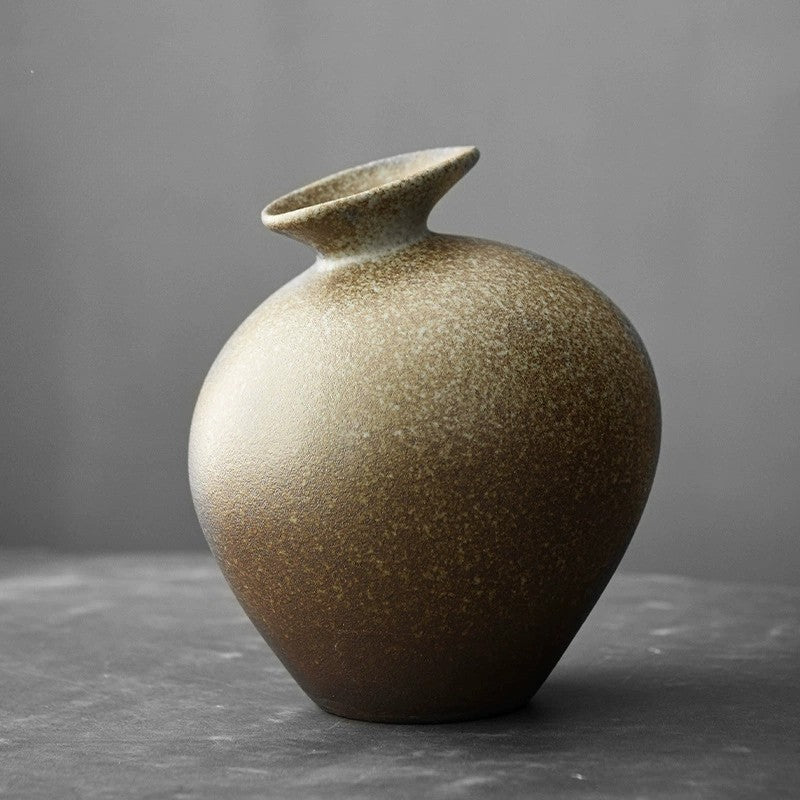 Japanese Stoneware Zen Vase