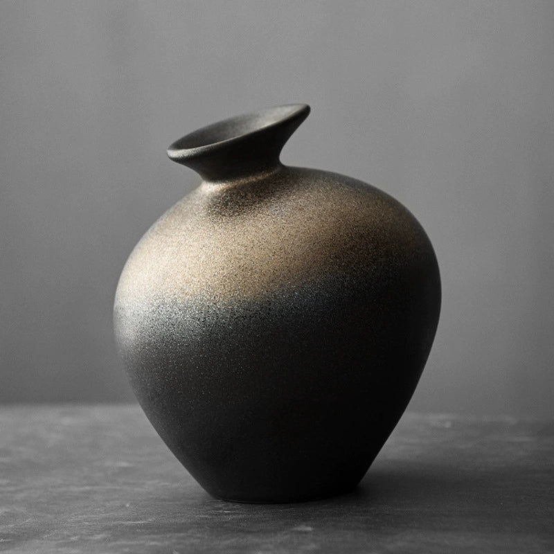Japanese Stoneware Zen Vase
