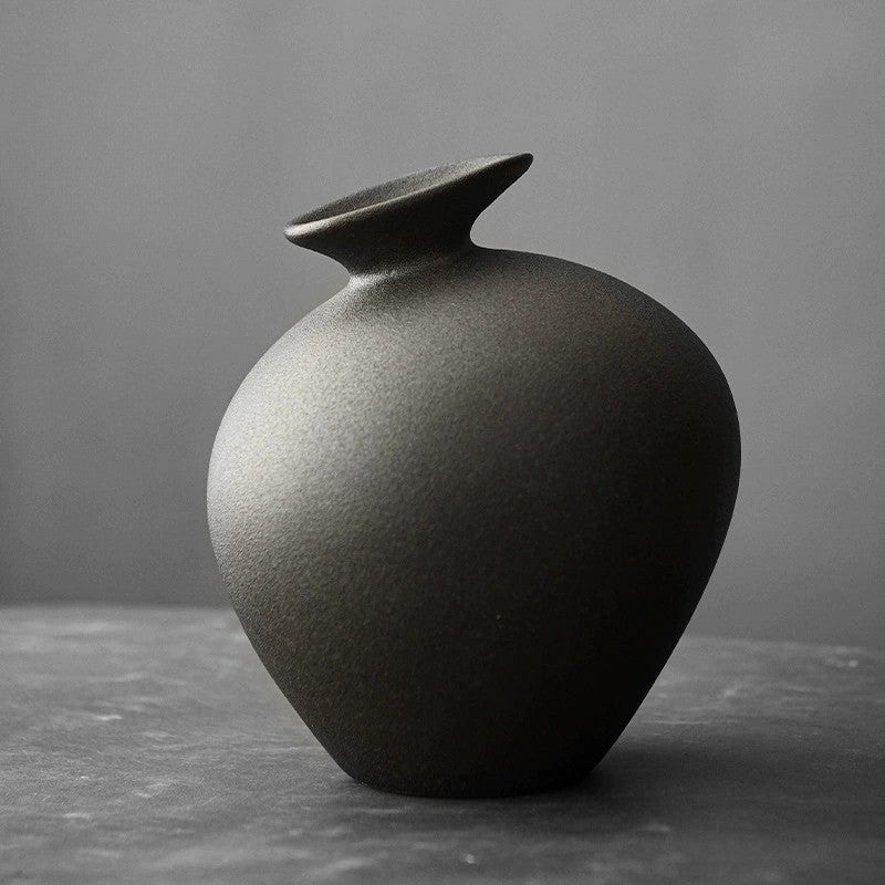 Japanese Stoneware Zen Vase