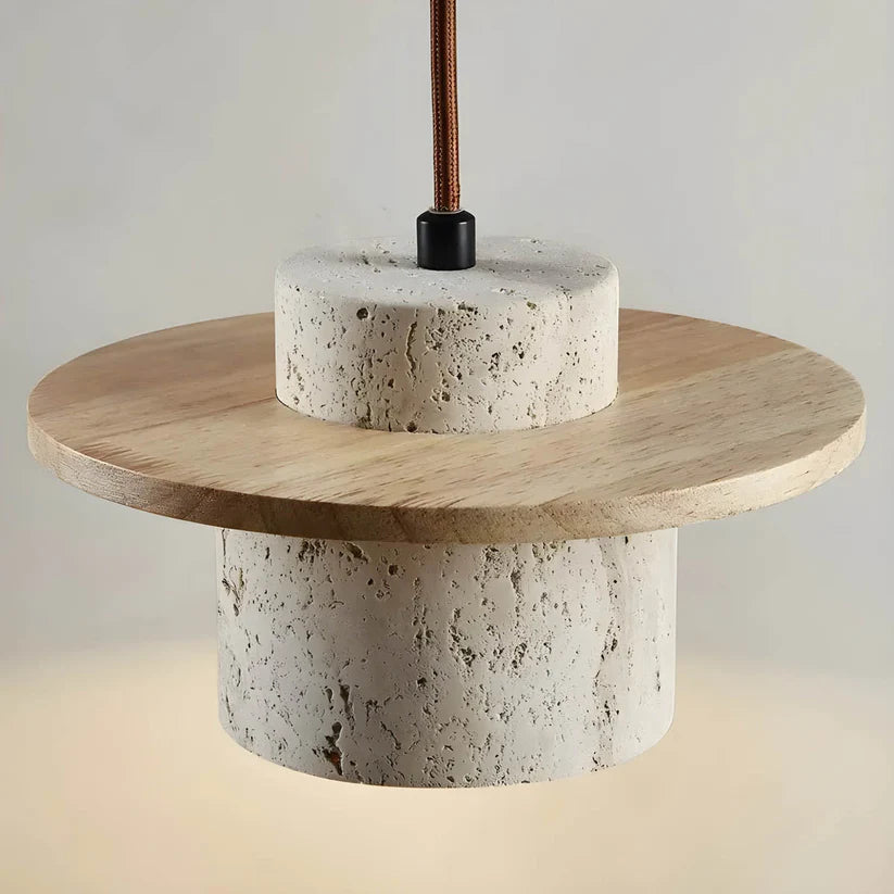 Concrete & Wood Hanging Lamp