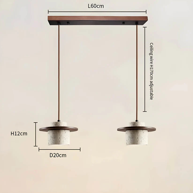 Concrete & Wood Hanging Lamp