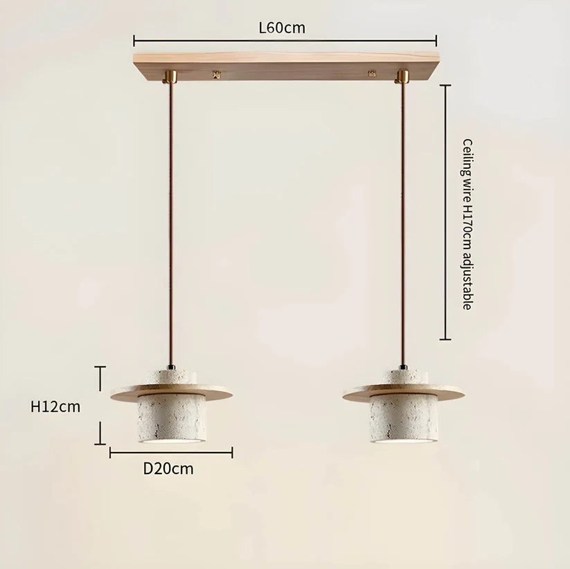 Concrete & Wood Hanging Lamp