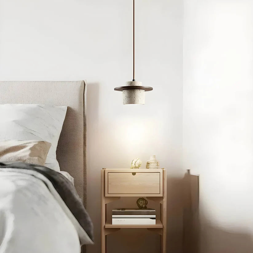 Concrete & Wood Hanging Lamp