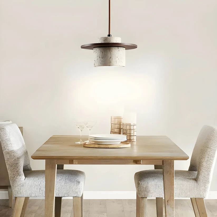 Concrete & Wood Hanging Lamp