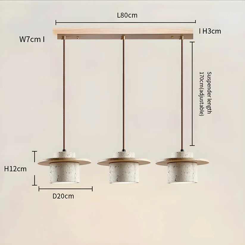 Concrete & Wood Hanging Lamp