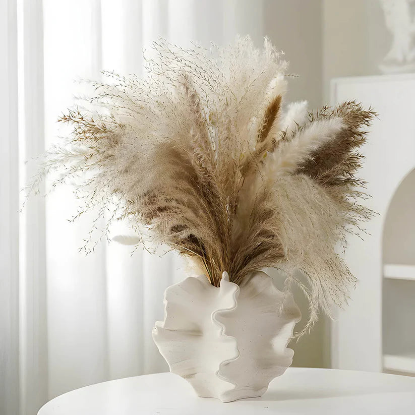 Abstract Wavy Ceramic Vase