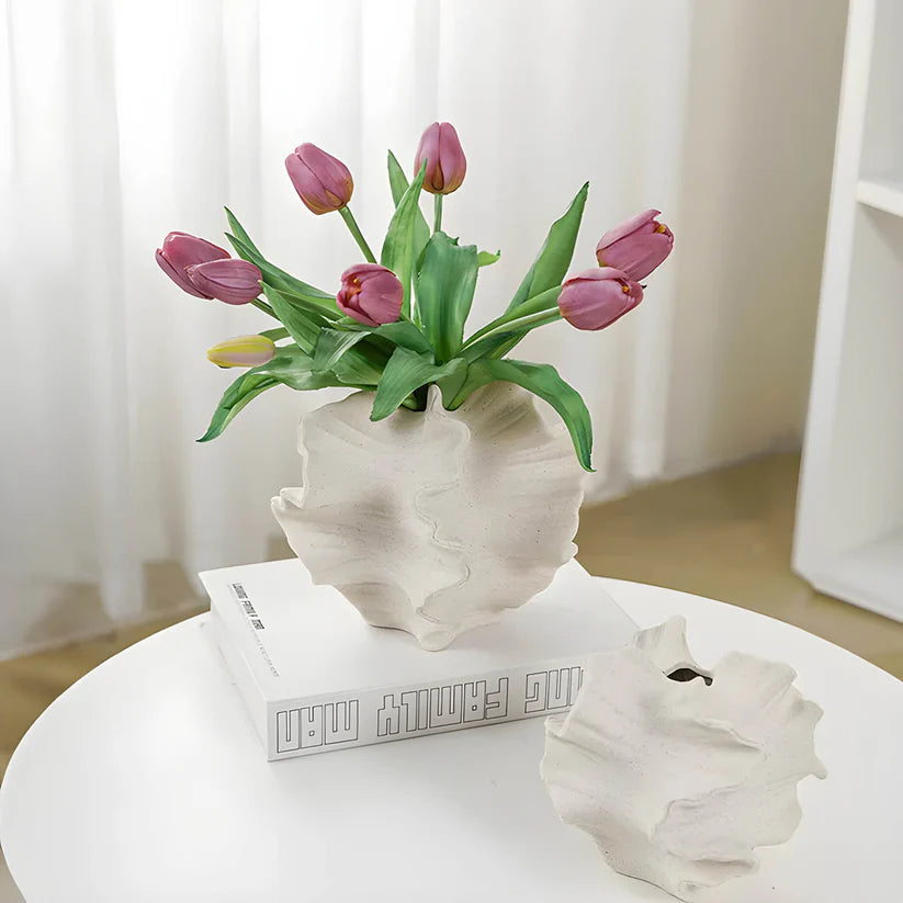 Abstract Wavy Ceramic Vase