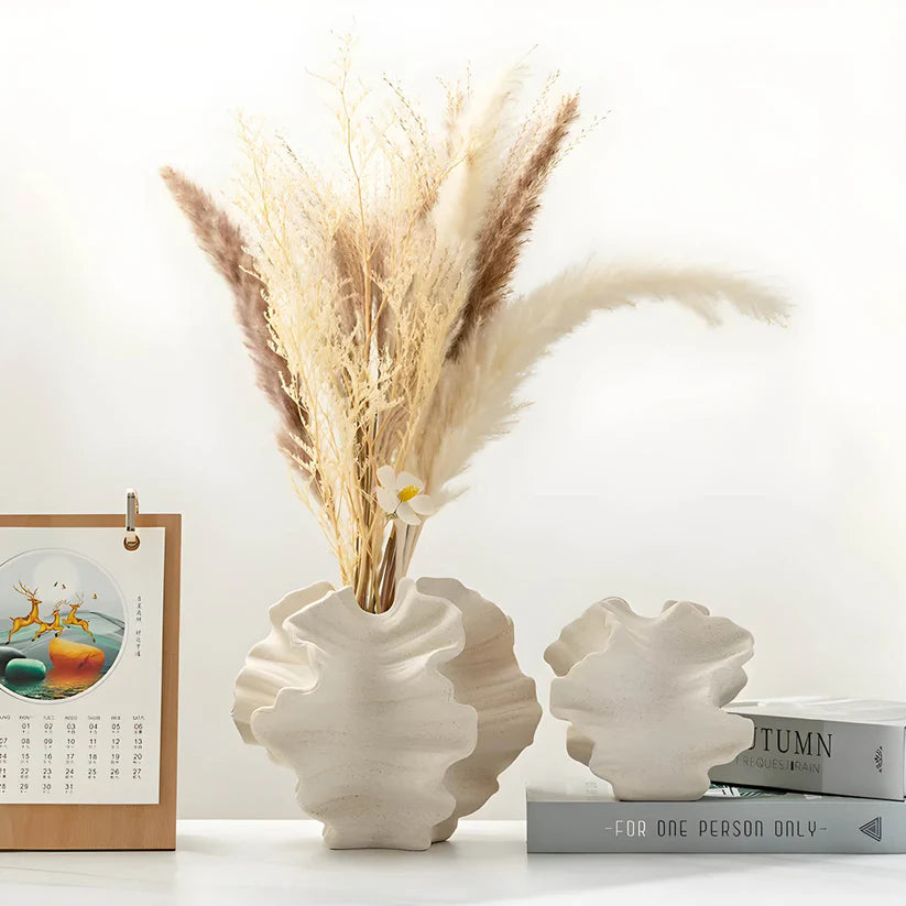 Abstract Wavy Ceramic Vase
