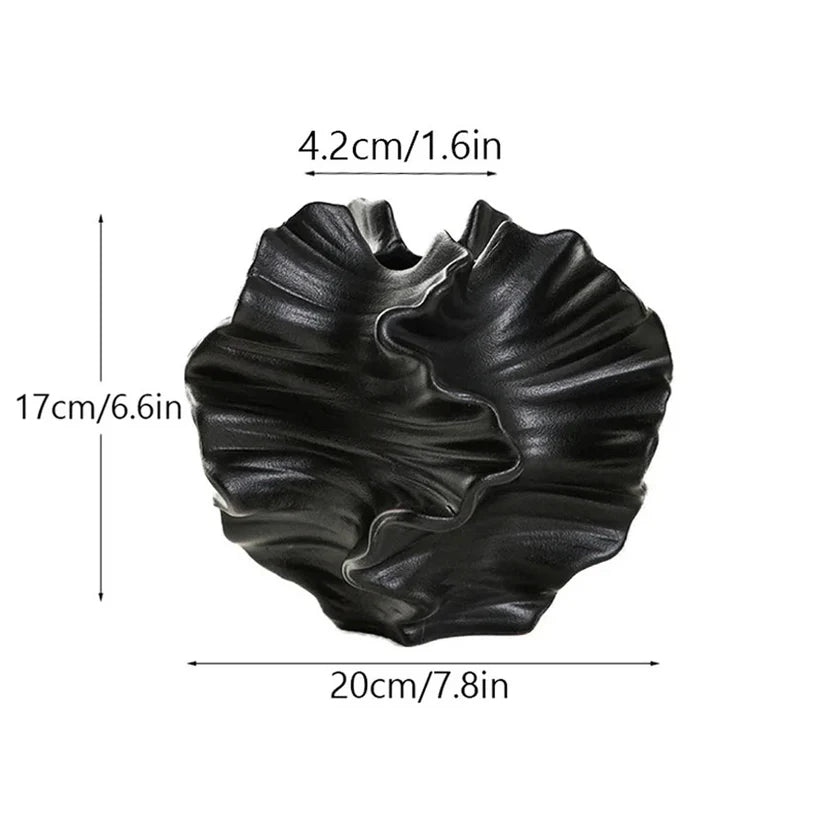 Abstract Wavy Ceramic Vase