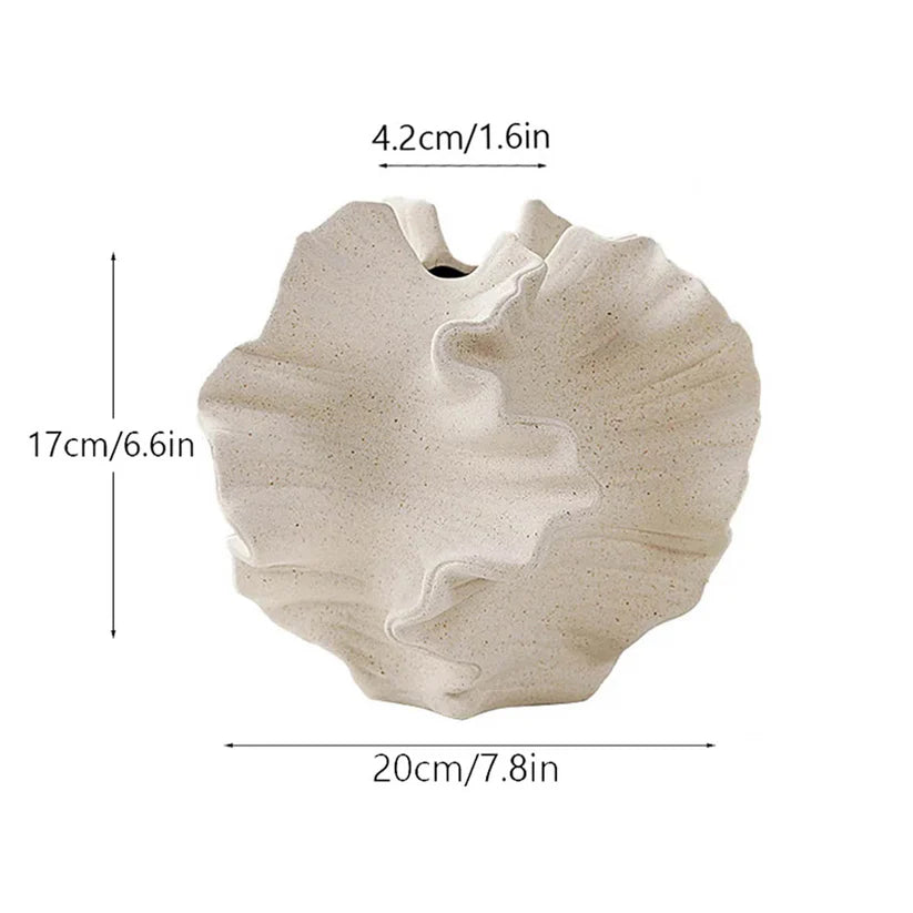 Abstract Wavy Ceramic Vase