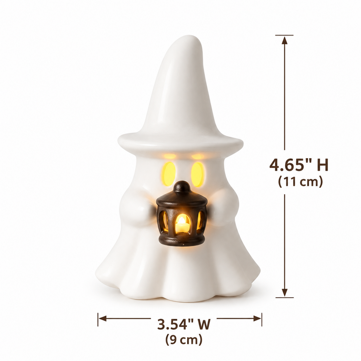 LED Ceramic Ghost Set – 3 Assorted Designs