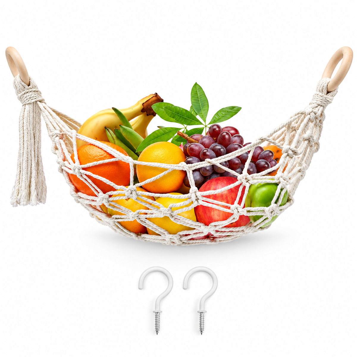 Macrame Fruit Hammock - Hanging Produce Storage