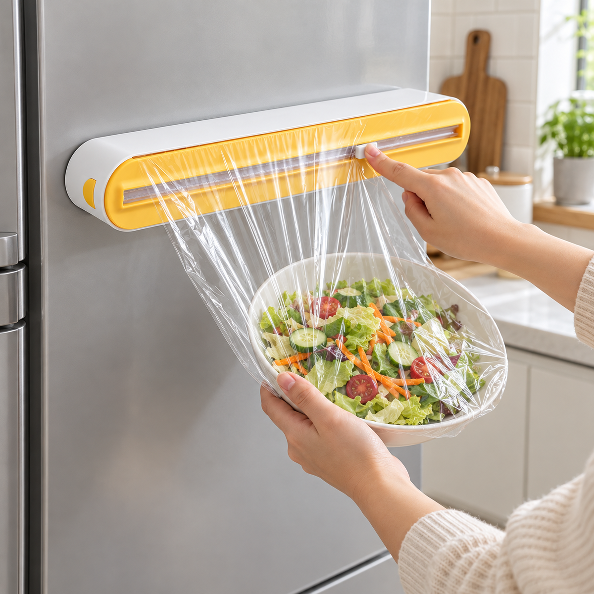 Magnetic Kitchen Wrap Cutter – Easy-Cut Dispenser