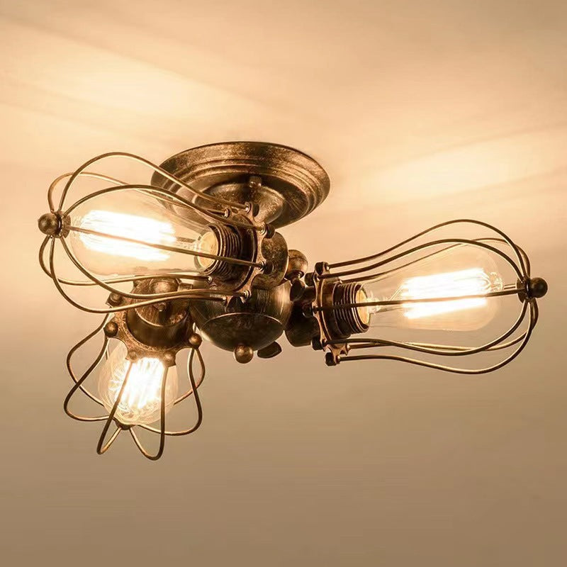 Patina Bronze Industrial Ceiling Light