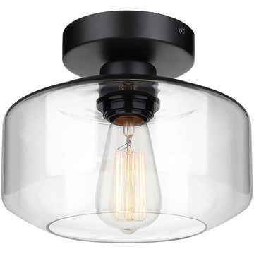 Scandinavian Glass Flush Mount Ceiling Light