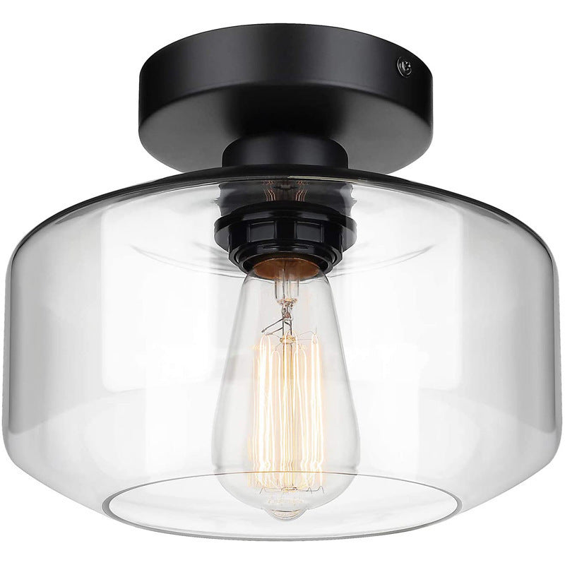 Scandinavian Glass Flush Mount Ceiling Light