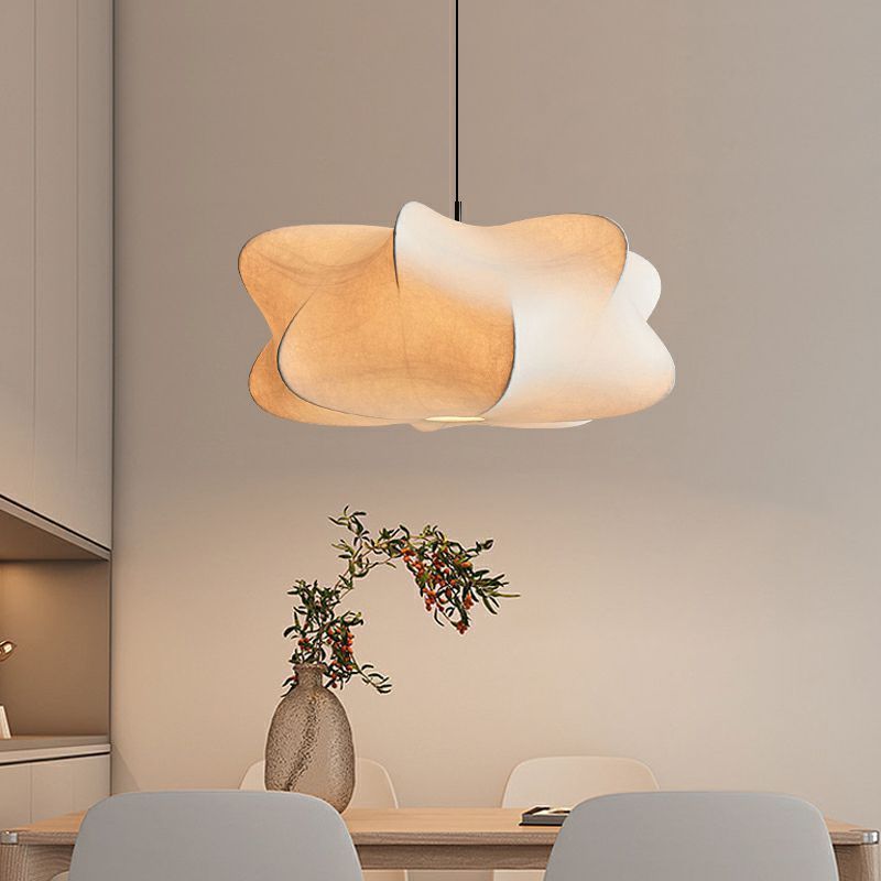 Wabi Sabi Fabric Pendant Light - Sculptural Shade