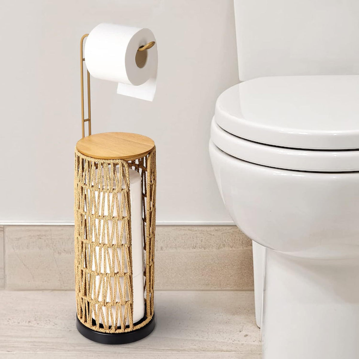 Boho Toilet Paper Storage Stand