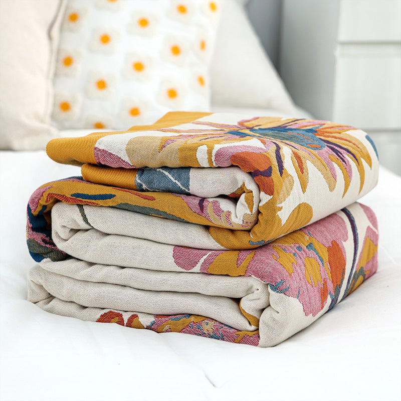 Reversible Cotton Boho Throw Blanket - Available in 3 Sizes