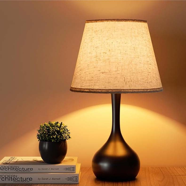 Gourd Table Lamp - Fabric Shade