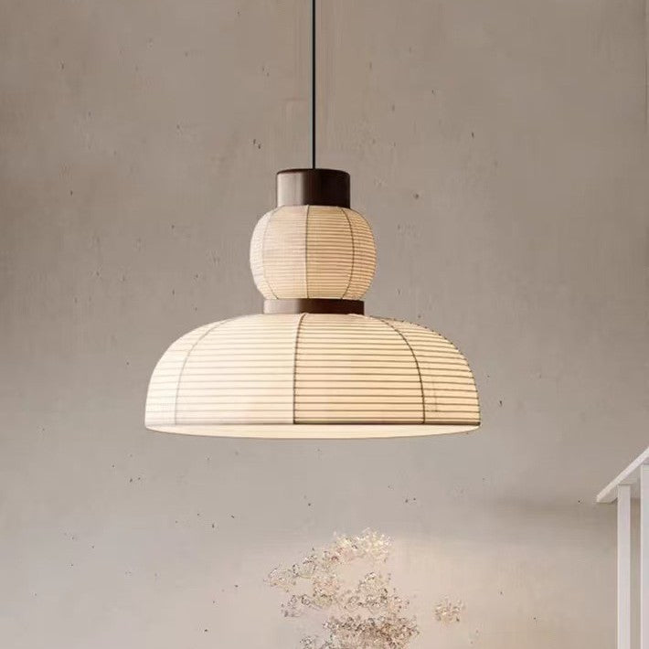 Japanese Wabi Sabi Pendant Light - Fabric Lantern