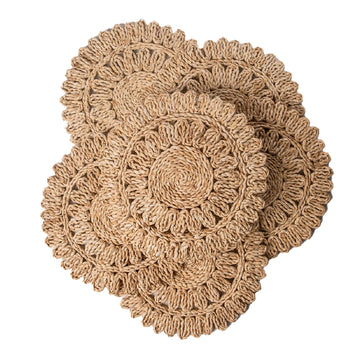 Floral Woven Placemats Set of 6
