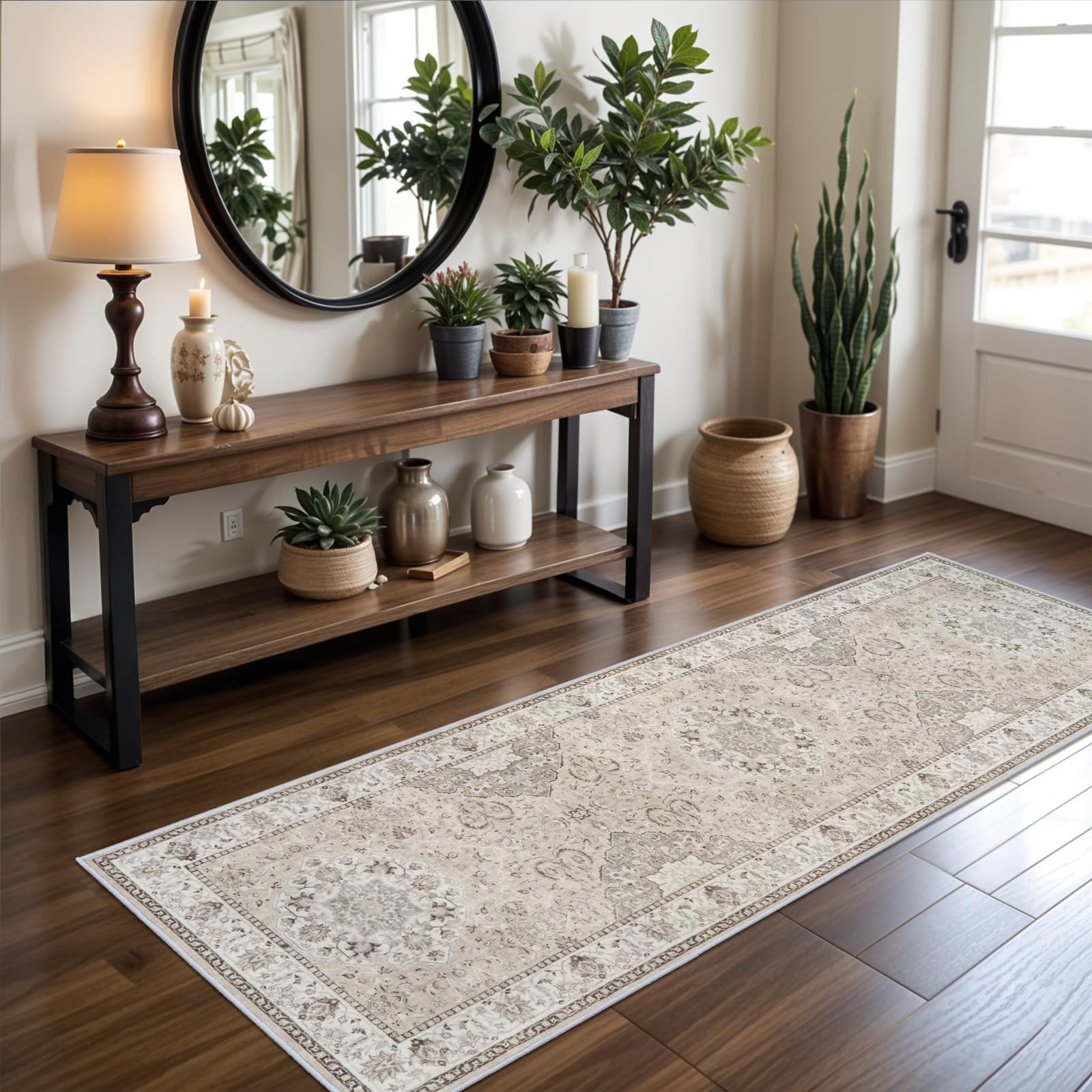Vintage Persian Washable Non-Slip - Runner Rug