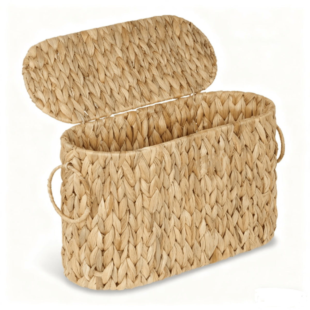 Handwoven Wicker Storage Basket with Lid