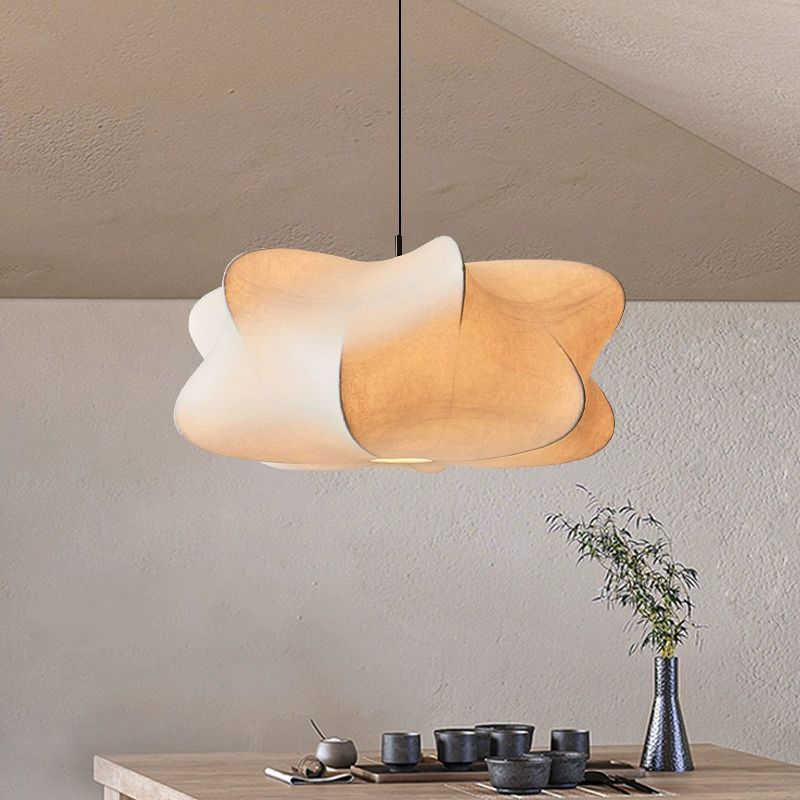 Wabi Sabi Fabric Pendant Light - Sculptural Shade
